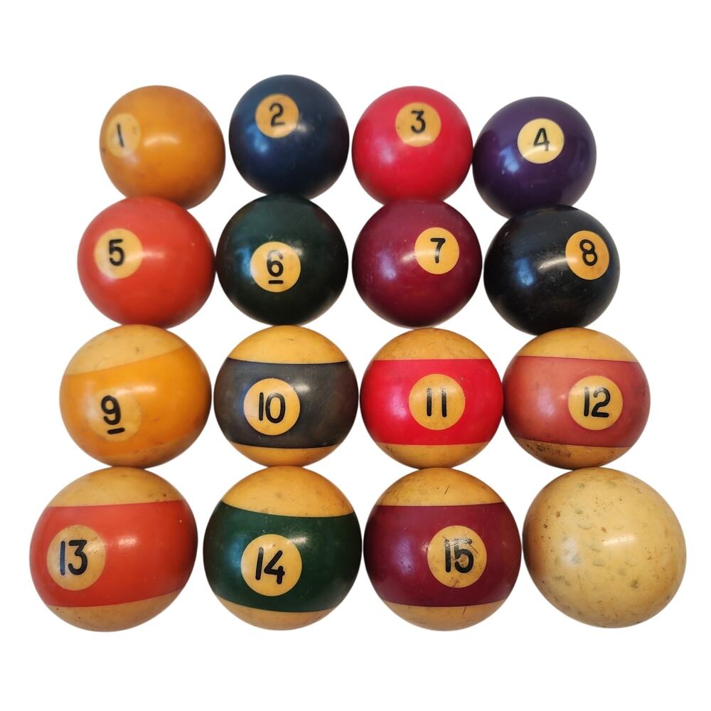 16 cue billiards pool ball set aramith premier belgium belgian